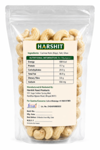 Roasted Kaju packet back